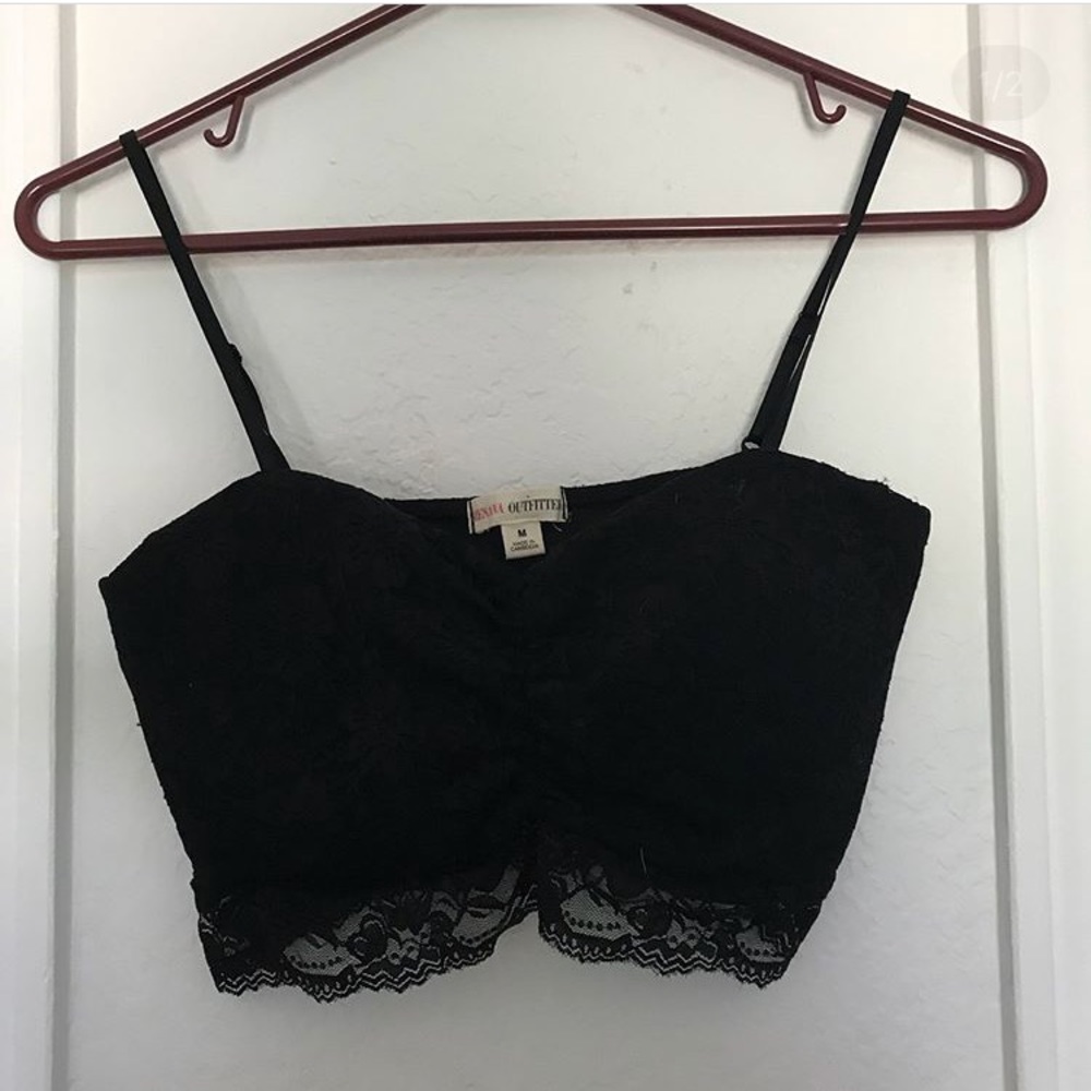 Black bralette with padding